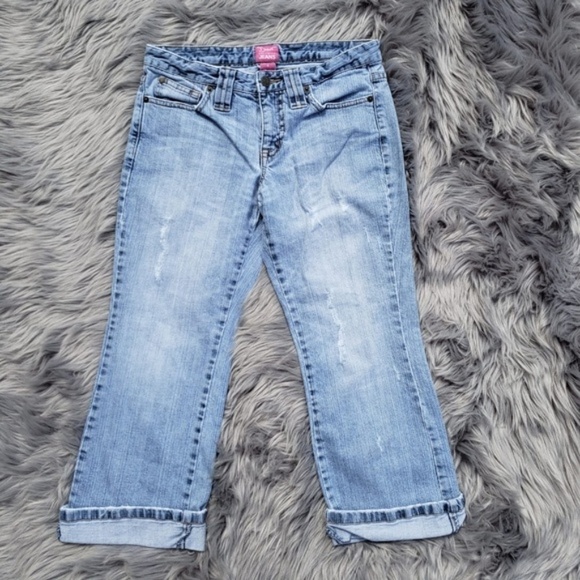 DREW the limited Distressed Faded Cropped jeans 4 - Picture 1 of 4